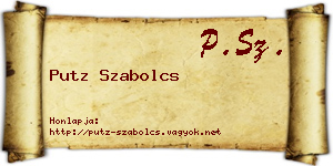 Putz Szabolcs névjegykártya